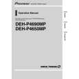 PIONEER DEH-P4650MP/XM/ES Owners Manual