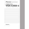 PIONEER VSX-C502-S/SAXU Owners Manual