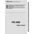 PIONEER PRS-A900/XU/EW5 Owners Manual