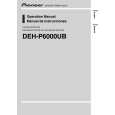 PIONEER DEH-P6000UB/X1PEW5 Owners Manual