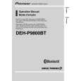 PIONEER DEH-P9800BT/XN/UC Owners Manual