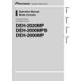 PIONEER DEH-2000MP/XS/EW5 Owners Manual