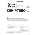 PIONEER KEH-P7850X1N Service Manual