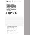 PIONEER PDP-S40/XTW/E5 Owners Manual
