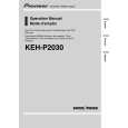 PIONEER KEH-P2030/XM/UC Owners Manual