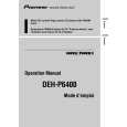 PIONEER DEH-P6400/XN/UC Owners Manual