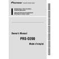 PIONEER PRS-D200/XU/EW Owners Manual