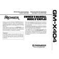 PIONEER GMX404 Owners Manual