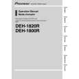 PIONEER DEH-1820R/XU/EW5 Owners Manual
