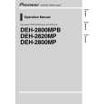 PIONEER DEH-2800MP/X1P/EW5 Owners Manual