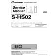 PIONEER S-HS02/DDFXJI Service Manual