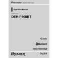 PIONEER DEH-P700BT/XN/UC Owners Manual