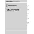 PIONEER GEX-P5750TV/ES Owners Manual