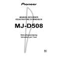 PIONEER MJ-D508/MYXJ Owners Manual