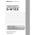 PIONEER S-W1EX/KUCXTW1 Owners Manual