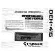 PIONEER DEH-415 Owners Manual