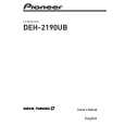 PIONEER DEH-2190UB/XN/ID Owners Manual