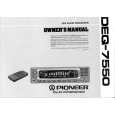 PIONEER DEQ7550 Owners Manual