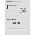 PIONEER XDV-P90/UC Owners Manual