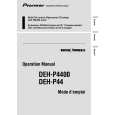 PIONEER DEH-P44/XN/UC Owners Manual
