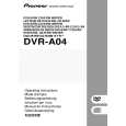 PIONEER DVRA04 Owners Manual