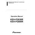 PIONEER KEH-P2800R Owners Manual