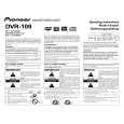 PIONEER DVR-109 Owners Manual