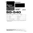PIONEER SG540 Service Manual