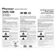 PIONEER DVR-108/KBXV Owners Manual