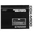 PIONEER CDX-M100 Owners Manual