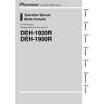 PIONEER DEH-1900R Owners Manual