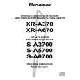 PIONEER XRA370 Owners Manual
