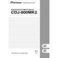 PIONEER CDJ-800MK2/WYSXJ5 Owners Manual
