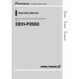 PIONEER DEH-P2650/XIN/ES Owners Manual