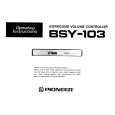 PIONEER BSY-103/ZU Owners Manual