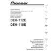 PIONEER DEH-110E/XN/EW5 Owners Manual