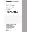 PIONEER PDP-S40B/XTW/E5 Owners Manual