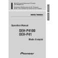PIONEER DEH-P4100 Owners Manual