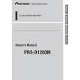 PIONEER PRS-D1200M/XS/ES Owners Manual