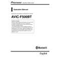 PIONEER AVIC-F500BT/XCN/UC Owners Manual