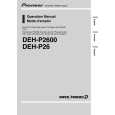 PIONEER DEH-P2600/XIN/UC Owners Manual