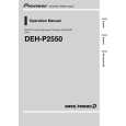 PIONEER DEH-P2550/XU/NC Owners Manual
