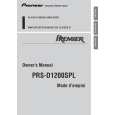 PIONEER PRS-D1200SPL/XS/UC Owners Manual