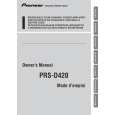 PIONEER PRS-D420/XS/EW5 Owners Manual