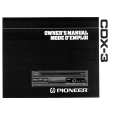 PIONEER CDX3 Owners Manual