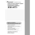 PIONEER XW-HT1/KUCXJ Owners Manual
