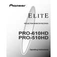 PIONEER PRO-610HD Owners Manual