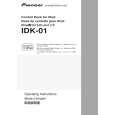 PIONEER IDK-01/TUCJXCN Owners Manual