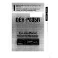 PIONEER DEH-P835R Owners Manual