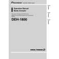 PIONEER DEH-1800/XU/UC Owners Manual